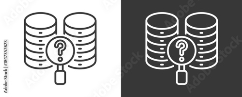 Query Icon Set Vector Collection Isolated In Black And White