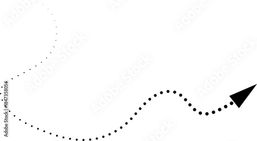 Arrow design with dotted lines