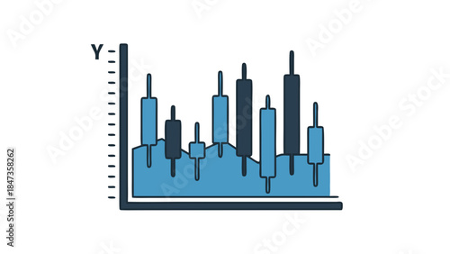 Stylized Candlestick Chart Icon