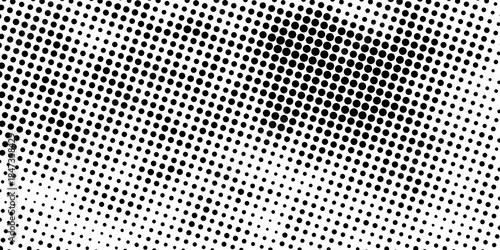 Grunge black and white halftone texture featuring dot noise pattern, ideal for backgrounds, overlays, and creative graphic design.