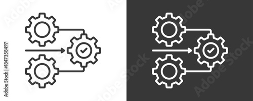 Integration Icon Set Vector Collection Isolated In Black And White