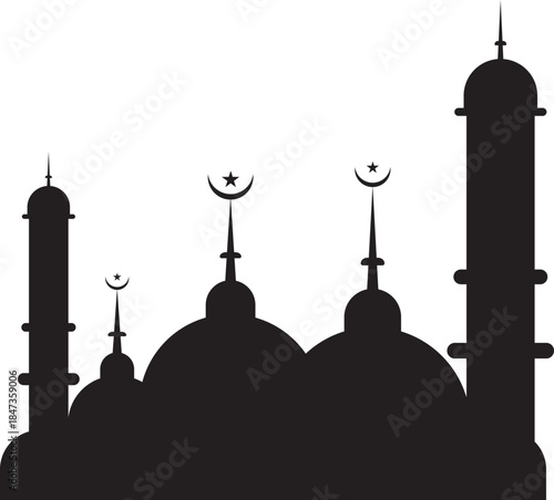 Mosque silhouette islam