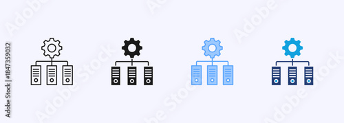 It Infrastructure Icon Set Multiple Style Collection Element For Design