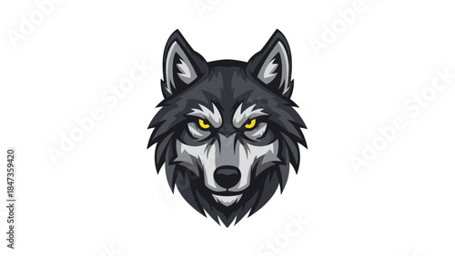 Fierce Wolf Head Mascot Illustration – Powerful Predator Animal Logo Design
