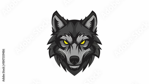 Fierce Wolf Head Mascot Illustration – Powerful Predator Animal Logo Design