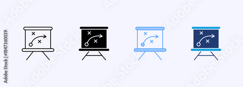 Tactics Icon Set Multiple Style Collection Element For Design