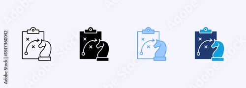 Strategy Icon Set Multiple Style Collection Element For Design