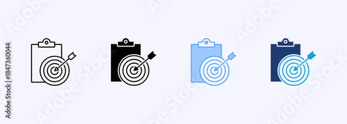 Objective Icon Set Multiple Style Collection Element For Design