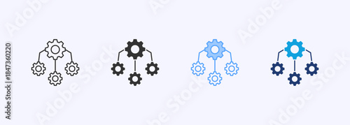 Framework Icon Set Multiple Style Collection Element For Design