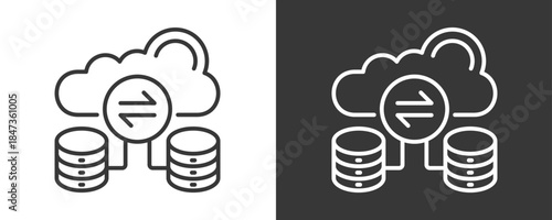 Replication Icon Set Vector Collection Isolated In Black And White