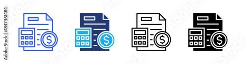 Finance Multiple Style Icon Set Vector 