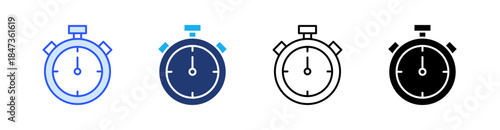 Time Multiple Style Icon Set Vector 