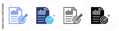 Accurate Multiple Style Icon Set Vector 