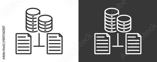 Data Modelling Icon Set Vector Collection Isolated In Black And White