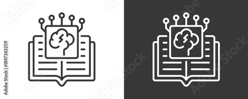 Machine Learning Icon Set Vector Collection Isolated In Black And White