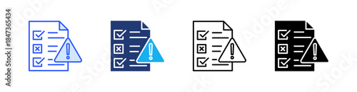 Risk Multiple Style Icon Set Vector 