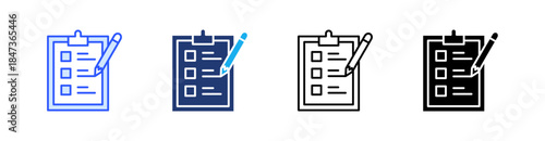 Requirements Multiple Style Icon Set Vector 