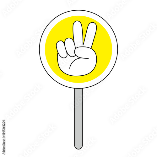 じゃんけんのちょきのプレート