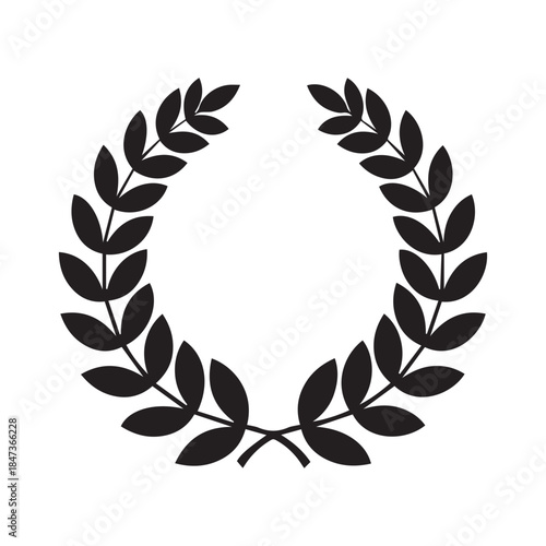 Classic Laurel Wreath Design – Award & Honor Emblem Illustration