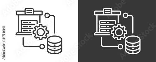 Etl Icon Set Vector Collection Isolated In Black And White