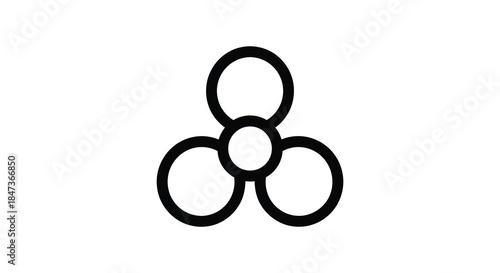 a graphic representation of interconnected black circles on a white background a stark silhouette