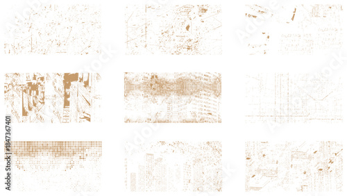 Dirty borders collection on white background. Design elements for banner, poster, flyer, invitation, card, social networks, blog posts, stories.