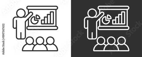 Training Session Icon Set Vector Collection Isolated In Black And White