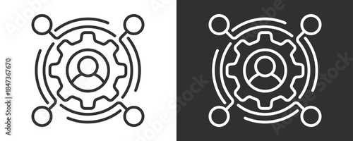 Job Competency Icon Set Vector Collection Isolated In Black And White