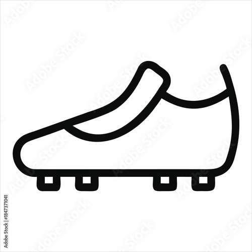 Soccer shoes line icon, outline vector sign, linear style pictogram isolated on white background