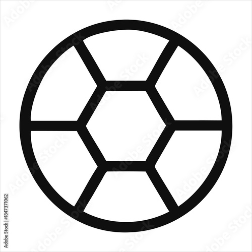 Football line icon, outline vector sign, linear style pictogram isolated on white background