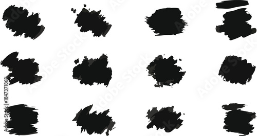 Dynamic Abstract Brush Strokes Collection for Digital Art and Design Projects