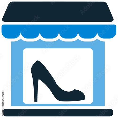 Showcase icon vector for retail displays and museum exhibitions. Ideal for illustrating product presentation, shop windows, and glass cabinets.