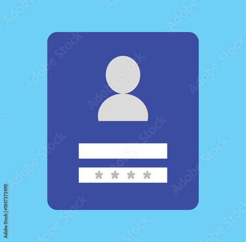 Vector illustration template for website login with username and password. Social media, website, verification, web design, security, internet access.