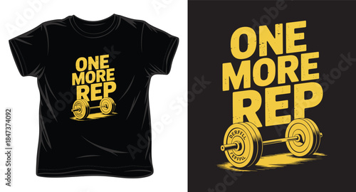 one more rep  graphic victor art t shirt design print template