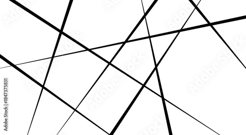 Abstract lines in black and white tone of many squares and rectangle, shapes on white background. Metal grid isolated on the white background.