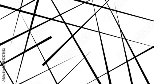 Abstract lines in black and white tone of many squares and rectangle, shapes on white background. Metal grid isolated on the white background.