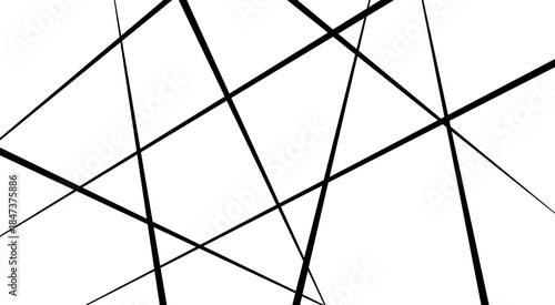 Abstract white background with random black lines, Abstract lines in black and white tone of many squares and rectangle