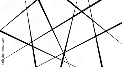 Abstract white background with random black lines, Abstract lines in black and white tone of many squares and rectangle