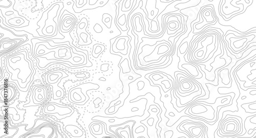 Topographic contour lines. Seamless pattern with lines Topographic map. Geographic mountain relief diagram line wave carve pattern. 
