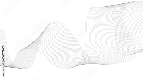 Abstract wave element for design. Digital frequency track equalizer. Vector illustration. Wave with lines created using blend tool. 