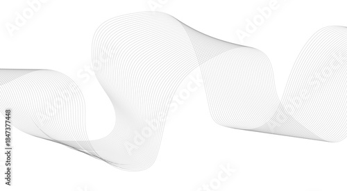Abstract wave element for design. Digital frequency track equalizer. Vector illustration. Wave with lines created using blend tool. 