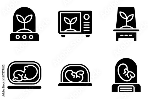 incubator icon set. simple element illustration from future technology concept. vector illustration on white background