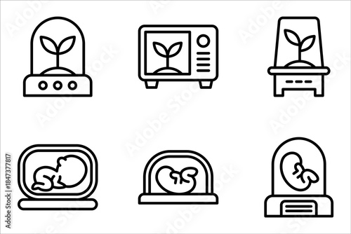incubator icon set. simple element illustration from future technology concept. vector illustration on white background