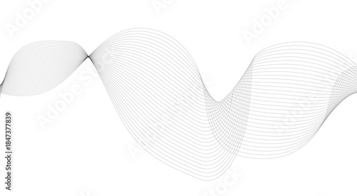 abstract wave element for design. Digital frequency track equalizer. Stylized line art background. Vector illustration. 