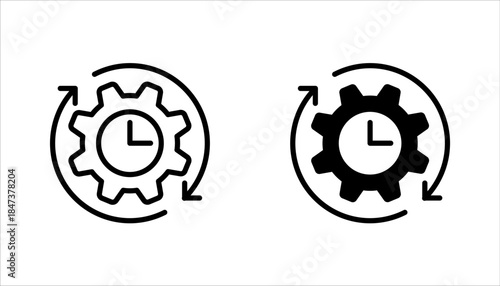 quick time icon set. instan response vector symbol. fast real time service sign. vector illustration on white background