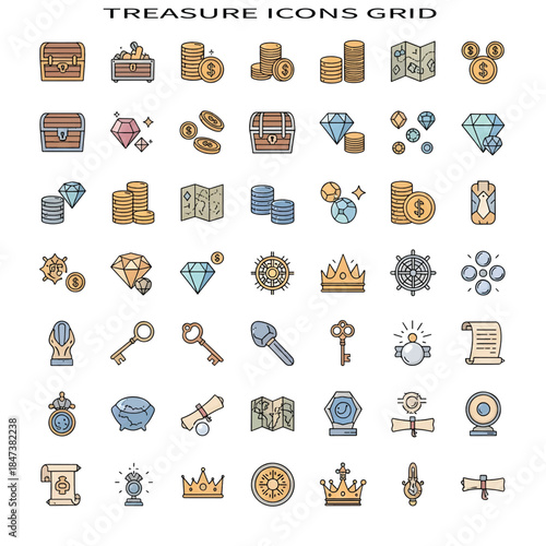 Hidden Treasure Chest with Gold Coins