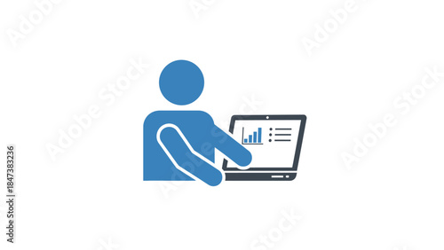 Person holding a laptop with financial charts displayed on screen.