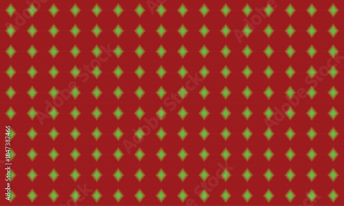  Seamless Red and Green Christmas Geometric Pattern with Glowing Diamond Shapes
