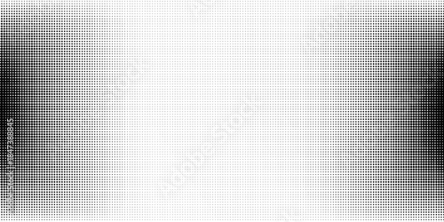 Grunge halftone gradient background. Faded grit noise texture. White and black sand wallpaper. Retro pixelated backdrop. Anime or manga style comic overlay. Vector graphic design textured template