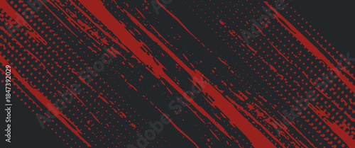 Background, contrast red and black color abstract template for business design. Technology style. You can use it for advertising, sports posters, templates, business presentations. Vector illustration